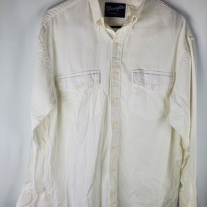 Wrangler Strait Mens vintage Western Shirt L White